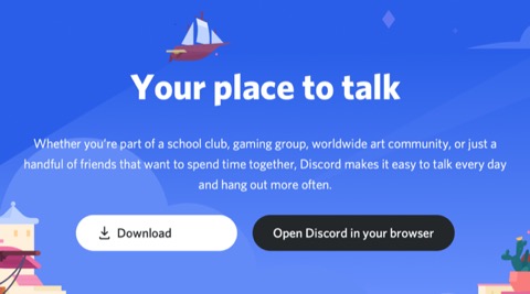 Discord sign-in screen